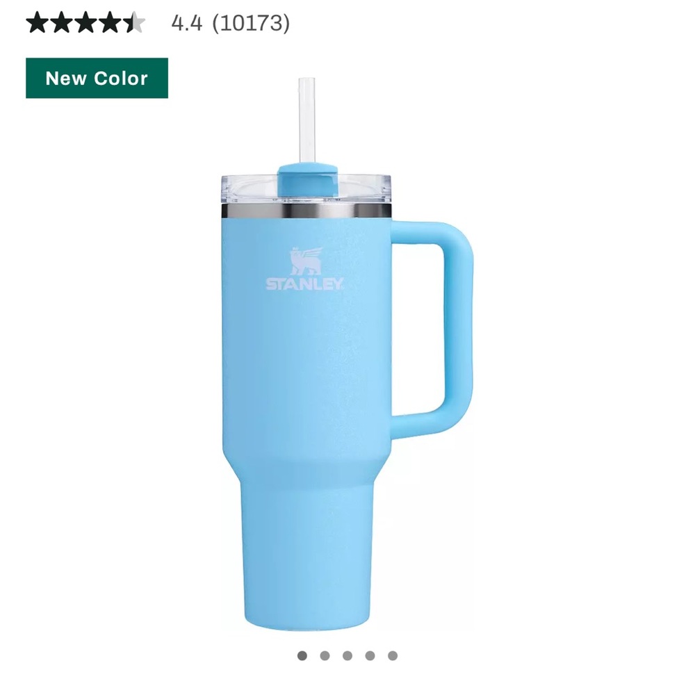 Stanley Blue Tumbler with Straw
